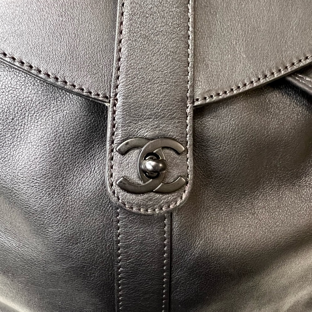 💯💎Authentic💎 CHANEL CC Turnlock Lambskin Leather Backpack - Picture 10 of 14